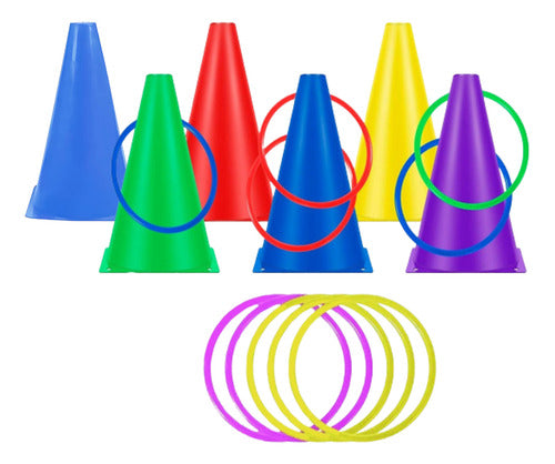 Kit Entrenamiento Norplat Con Cono Y Aros Agilidad Crossfit Multicolor