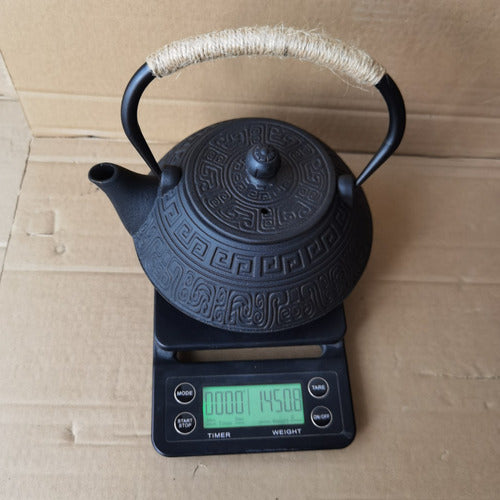 Tetera Fierro Hierro Fundido 800ml Infusor Te Arte - Cukin Negro