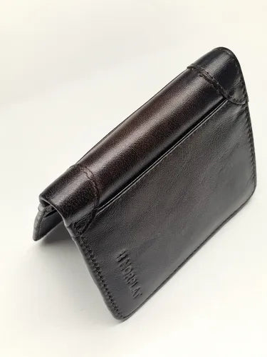 Billetera De Cuero Hombre Anti Rfid Anti Clonacion - Norplat Marrón Oscuro Liso
