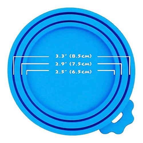 Tapa Para Frascos De Alimento De Mascotas Celeste Celeste