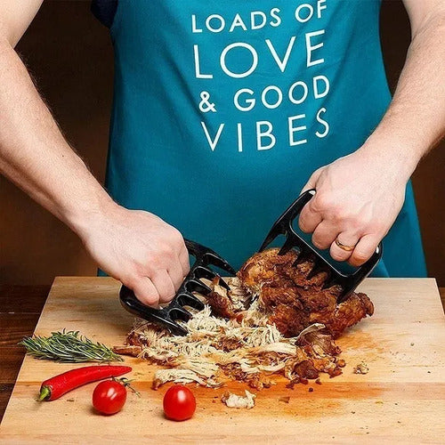 2 Garras Oso Carne Desmenuzar Desmechar Parrilla - Norplat Negro