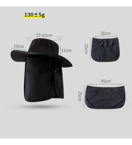 Sombrero Boonie Legionario Ala Ancha Protección Sol Norplat Caqui 57-63cm