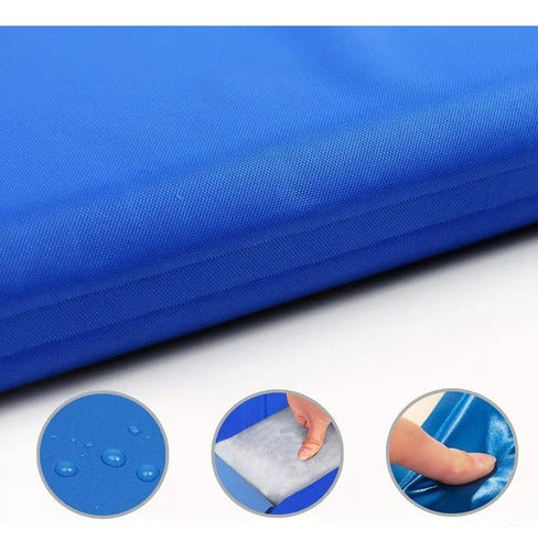 Manta De Gel Frio Refrescante 90x50cm L Perros Gatos Norplat Azul Liso