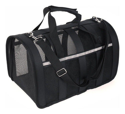 Bolso Transporte Mascota Gato Perro Norplat Talla M 41x26x24 Negro