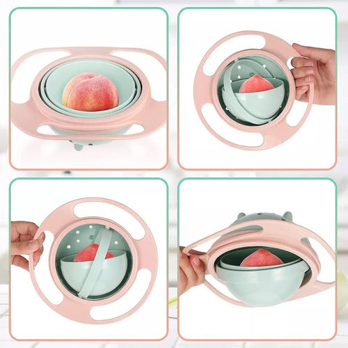 Plato Para Bebe Bowl Antiderrame Guagua Antivuelco - Norplat Rosa Lisa