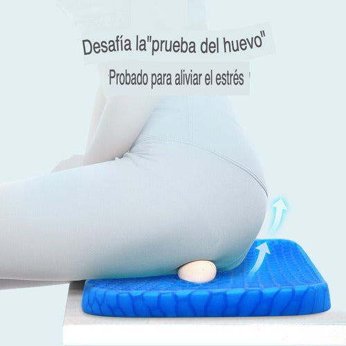 Cojin Silla Goma Gel Casa Auto Oficina Ergonómico - Ome Negro