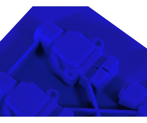 Molde De Silicona Para 8 Figuras Mini Cubo De Hielo - Cukin Azul