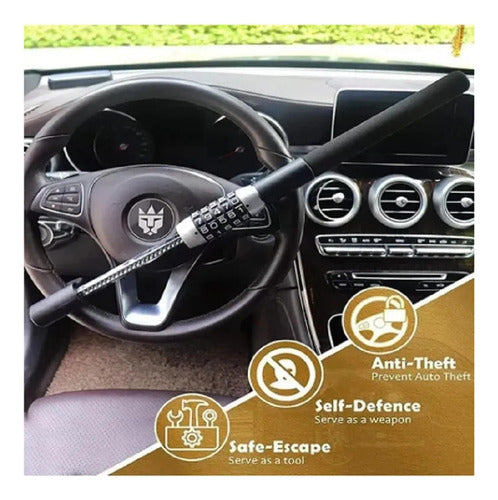 Traba Volante Auto Con Clave Bloqueo Antirrobo - Norplat