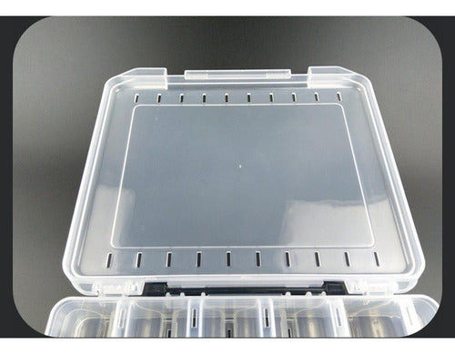 Caja Porta Señuelos De Pesca 14 Compartimientos - Norplat Transparente