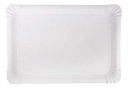 10 Bandeja Para Torta Carton Norplat - Coctel Grande 45x34  Blanco