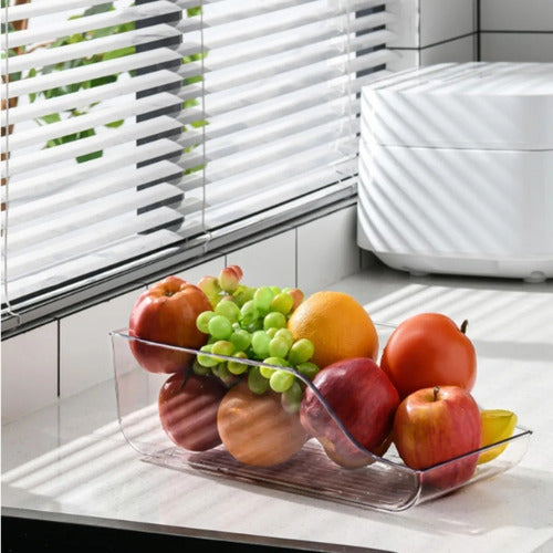 Organizador De Refrigerador Latas 13x10x34 Cm Transparente