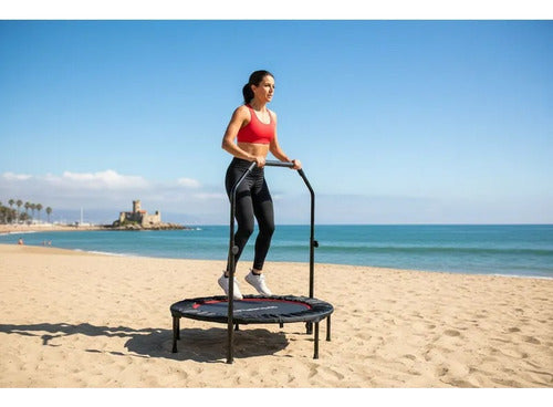 Trampolín Home Fitness Plegable 100cm Cama Elástica Portátil Negro