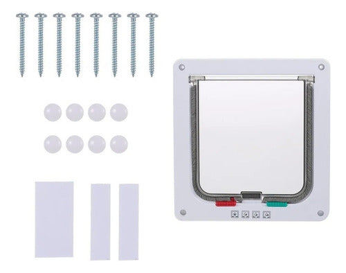 Norplat Puerta Para Gato Perro Mascotas 4 Modos Bloqueo Xl - Blanco