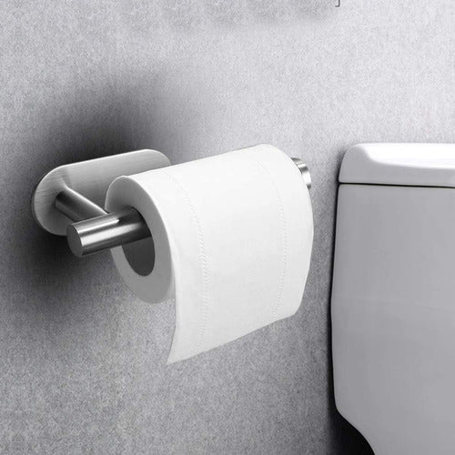 Porta Rollo Papel Higienico Soporte Acero Confort - Norplat Plateado