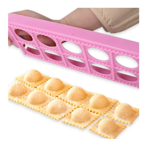 Molde Para 10 Ravioli Ravioles 58x38x51 Muy Fácil - Cukin Blanco - Relleno Redondo