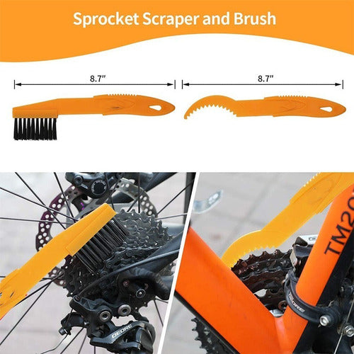 Limpieza Bicicleta Kit 10 Piezas Cepillo Polvo Limpia Cadena