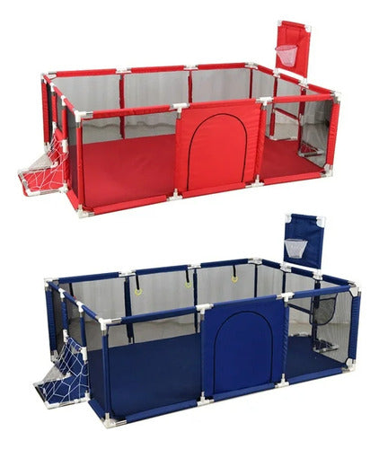 Corral Para Bebe Con Aro De Basket 180cm Seguridad - Norplat Rojo
