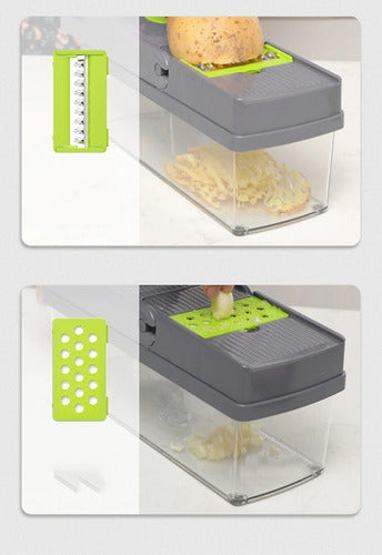 Rallador Picador Cortador Fruta Verdura Multi 14in1 Norplat