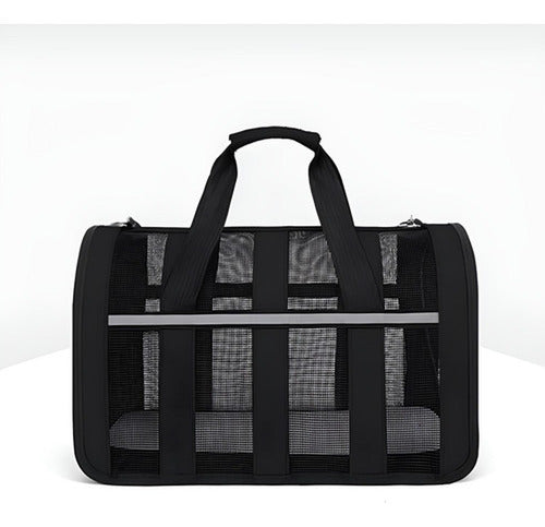 Bolso Transporte Mascota Norplat - Transportador Perro Gato Negro