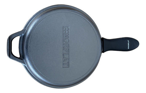 Dutch Oven Norplat Ø26cm 2 Sartenes Hierro Fundido + 2 Grip Negro Mate