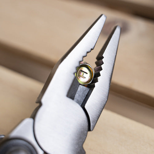 Alicate Norplat Multifuncional Universal Cortante 14 En 1 Plateado