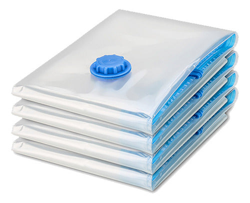 12 Bolsas Al Vacío Grandes - Comprimir Ropa Plumon - Norplat Transparente