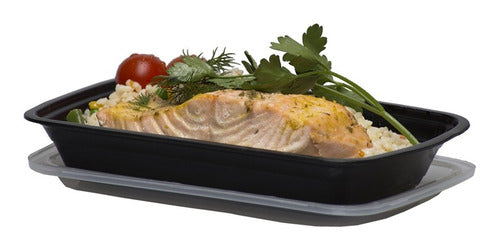 Recipientes Comida Pack 50pz Ecológico Reutilizable - Cukin Negro