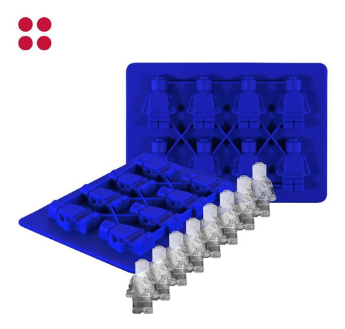 Molde De Silicona Para 8 Figuras Mini Cubo De Hielo - Cukin Azul