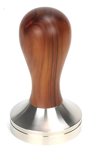 Tamper De Cafe Para Cafetera Espresso Premium Pro - Norplat Madera Oscura 51mm