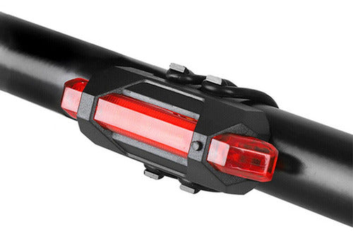  Pack 10 Luces Led Recargables Para Bicicleta - Norplat Negro Rojo