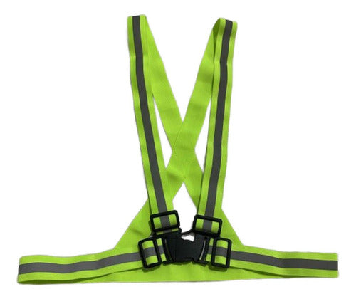 Pack 10 Arnes Reflectante Elástico Ajustable - Norplat Verde Fluor M