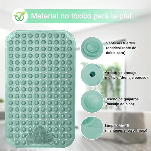Piso Goma Antideslizante Para Ducha Tinas Alfombra - Norplat Verde Oscuro