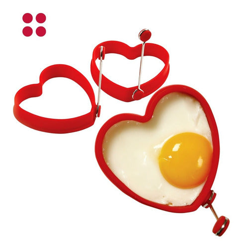 Molde De Corazon Para Huevo - Cukin Rojo