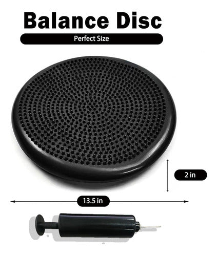 Disco De Balance Y Equilibrio Mini Bosu Erizo Yoga - Norplat Negro