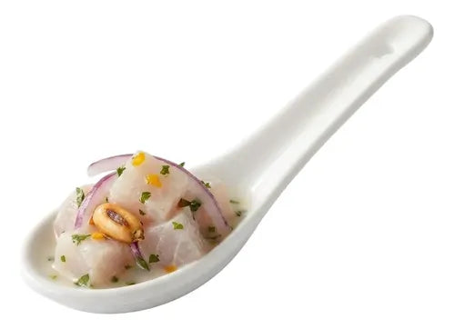 Pack 100 Cucharas Norplat - Ceviche - Coctel - Mini Cucharas Blanco
