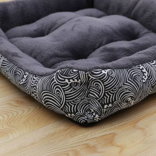 Cama Mascota Ultrasuave Gato Perro Xxl Hasta 50kg - Wuf Azul 04