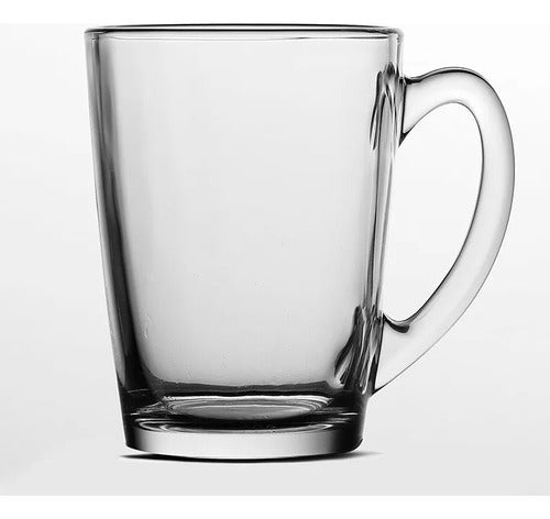 Set 6 Tazas Para Café Con Leche Té Capuccino Vidrio 250ml Blanco Capuccino 250