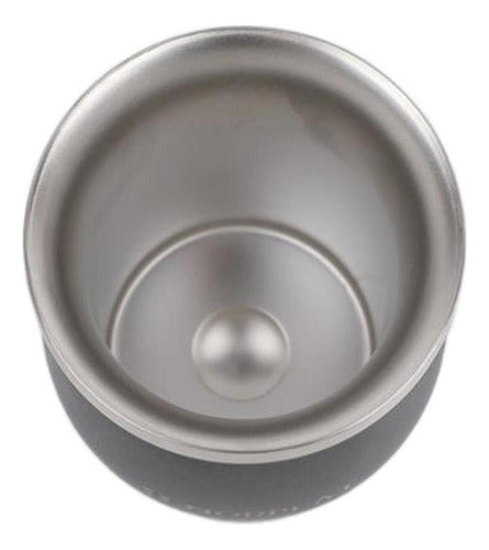 Mate Termico De Acero Inoxidable Norplat + Bombilla Cepillo Negro Mate