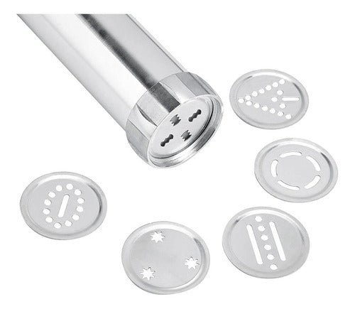 Maquina Para Hacer Galletas O Rellenar Churros Biscuit Maker Plateado