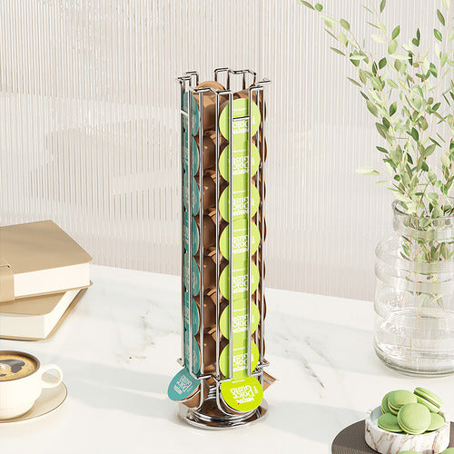 Porta Cápsula Para 32 Dolce Gusto Giratorio 360° - Norplat Plateado