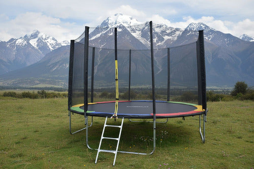 Cama Elástica Norplat Para Niños 12pies 3.66mt Con Escalera Negro Multicolor