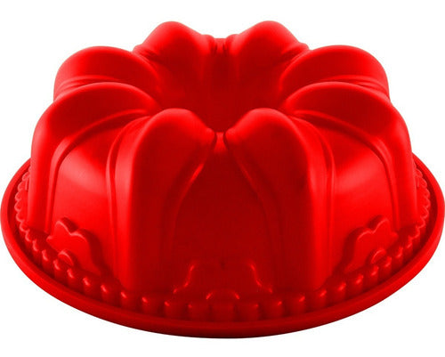 Molde De Silicona Para Queque Con Forma Flor De Lis - Cukin Rojo