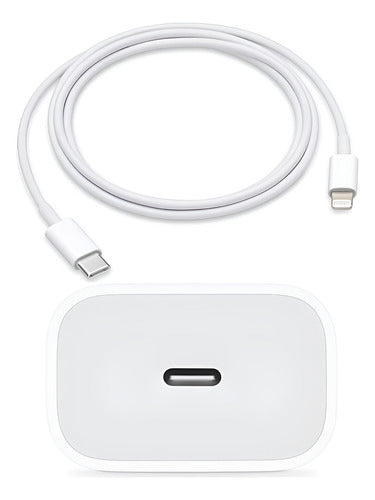 Cargador + Cable Para iPhone Carga Rapida Lightning Norplat Blanco