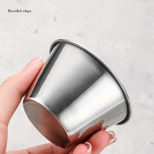 Pocillo Salsero Acero Inoxidable 120ml X6 Unidades - Cukin Metalico