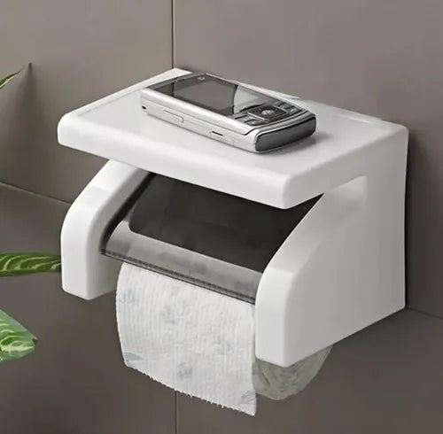 Porta Confort Y Repisa - Porta Rollo Papel Higiénico Norplat Blanco