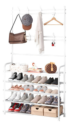 Organizador De Zapatos Colgador Perchero 5 Niveles - Norplat Blanco