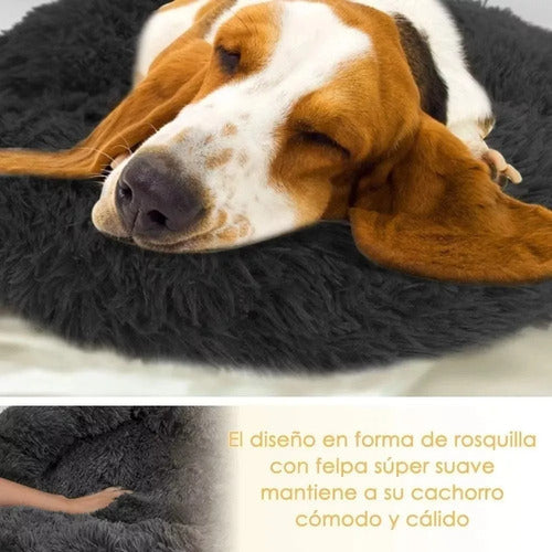 Cama Mascotas Perros Grandes Antiestres 80cm Talla Xl - Wuf Rosa