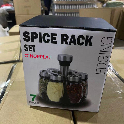 Condimentero Especiero Giratorio 360 Organizador - Norplat Plateado