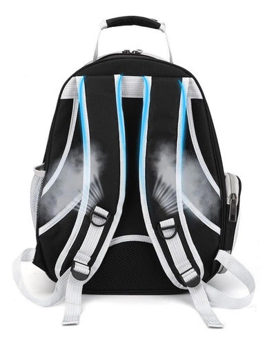 Mochila Bolso Transportes Transparente Mascotas Perros Gatos Gris