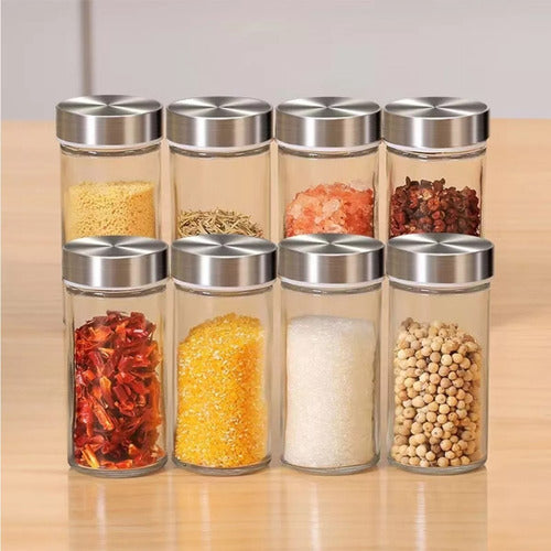 Condimenteros Especiero Giratorio Cocina 20 Frascos - Cukin Plateado